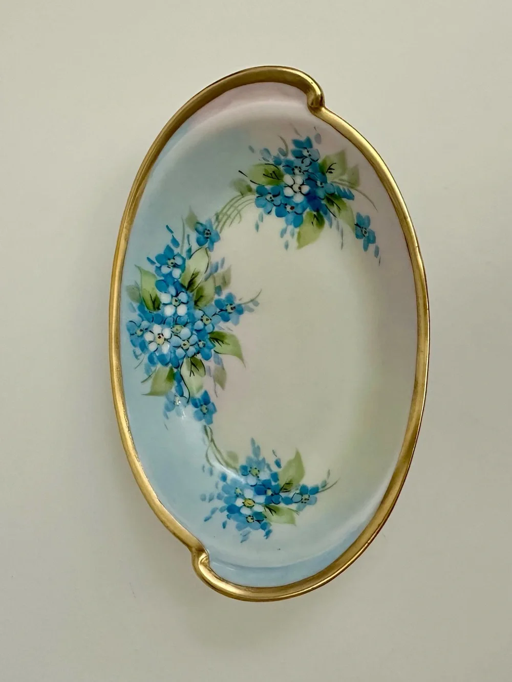 VTG Japanese Floral Hand Painted Nippon Trinket Dish-Possibly Morimura Brothers